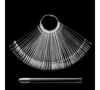 Rnitle Nuancier Ongle[50 Pièces],Presentoir Ongles Cartes de Couleur Montrer Forme D'éventail,Presentoir Ongles,Palette Maquillage Vernis à Ongles,Transparentes