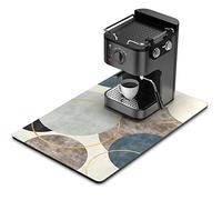 Rnivvi Tapis à café, 40,6 x 61 cm, thème bohème pour accessoires de station de café et organiseur, séchage de la vaisselle absorbant pour comptoir de cuisine, joli tapis de machine à café