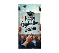 Rnj578 Rideau de porte de style unique pour obtention du diplôme Laissez la joie et la bénédiction accompagner votre voyage de remise de diplôme Rnj578 (B, 90 x 200 cm)