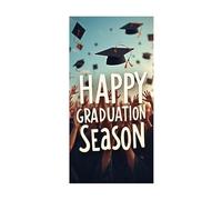 Rnj578 Rideau de porte de style unique pour obtention du diplôme Laissez la joie et la bénédiction accompagner votre voyage de remise de diplôme Rnj578 (C, 90 x 200 cm)