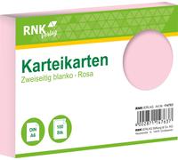 RNK 114763 Index Card Blank Pink DIN A6 1 Pack of 100 Cards