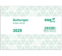 RNK 3029 Kasse Bestätigungen Quittung A6 mit MwSt 50 Sheets