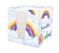 RNK 46789 Rainbow Notepad with 900 Sheets, 92 x 92 x 92 mm, Pack of 1
