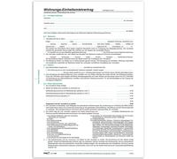 RNK 599 Apartment Rental Agreement, 4 Pages, Folded to DIN A4, with Apartment Ce
