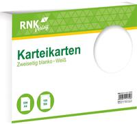 RNK Verlag 114740 Fiches - DIN A4, vierges, blanches, 100 cartes