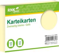 RNK Verlag 114761 Fiches - DIN A6, vierges, jaunes, 100 cartes