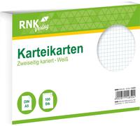 RNK Verlag 114850 Fiches - DIN A5, quadrillées, blanches, 100 fiches