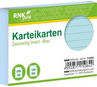 RNK Verlag 115084 Karteikarten - DIN A8, ligné, bleu, 100 cartes