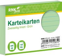 RNK Verlag 115085 Fiches - DIN A8, lignées, vert, 100 fiches