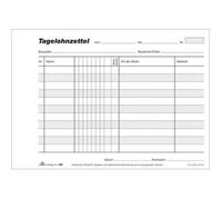 Rnk Verlag Papeterie - Fournitures Rnk Verlag Vordruck "Tagelohnzettel", Block, Sd, Din A5 Quer 201982