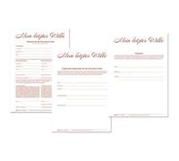 Rnk Verlag Papeterie - Fournitures Rnk Verlag Vordruck Testament "Mein Letzter Wille" 201970