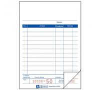 RNK - Verlag RNK 2952 F - Bloc de caisse - Bicolore, haut geheftet, 50 feuilles autocopiantes, numérotées, 96 x 167 mm