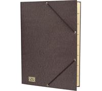 RNK - Verlag RNK 4616-8 - Dossier de conférence et de classement avec élastique, dimensions (l x h) 245 x 340 mm, jusqu'à DIN A4, 9 compartiments, marron, 1 pièce