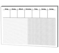 RNK Sous-main Office 46632 – 30 feuilles quadrillées et lignées 7 jours, petit 480×330 mm
