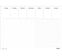 RNK Verlag Sous-main en papier "Office" 480 x 330 mm blanc 30 feuilles