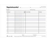 RNK Verlag Vordruck "Tagelohnzettel" Bloc DIN A5 horizontal 3 x 40 feuilles
