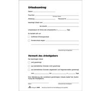 RNK Verlag Vordruck "Urlaubsantrag" Bloc autocopiant DIN A5 80 feuilles