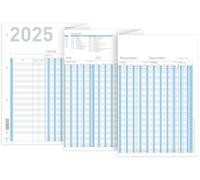 RNKVERLAG 2910/25-10 Planificateur de vacances pour employés 2025, 10 calendriers 1000 x 297 mm, avec dates de vacances, jours fériés légaux et régionaux, pour jusqu'à 26 employés, plié au format A4