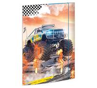 RNK Classeur à dessin Monster Truck A3 310 x 440 mm avec élastique – 1 pièce