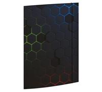 RNKVERLAG 46332 Classeur Hexagon 240 x 330 mm Porte-documents pour format A4 avec fermeture élastique