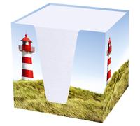 RNKVERLAG 46545 - Bloc-notes phare avec 900 feuilles, 92 x 92 x 92 mm, 1 pièce