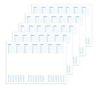RNKVERLAG 46617-5 - Sous-main Office, 600 x 420 mm, 5 pièces de 30 feuilles chacune, avec champs pour les jours de la semaine, vierge avec calendrier
