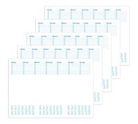 RNKVERLAG 46633-5 - Sous-main Office, 480 x 330 mm, 5 pièces de 30 feuilles chacune, avec champs pour les jours de la semaine, vierge avec calendrier