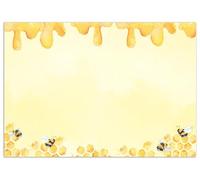 RNKVERLAG 46660 - Sous-main de bureau Honey blanc, dimensions 600 x 420 mm, avec 25 feuilles en bas Encollé, 1 pièce