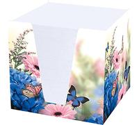 RNKVERLAG 46735 - Bloc-notes Hortensia avec 900 feuilles, 92 x 92 x 92 mm, 1 pièce