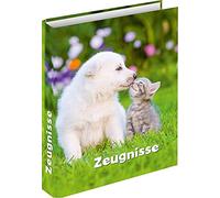 RNKVERLAG 46755 Classeur à anneaux pour chien et chat Format A4 avec mécanisme à 4 anneaux, 1 pièce