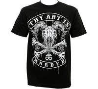 RNMSXAZNR Thy Art is Murder Baphomet Skull T-Shirt Black Black