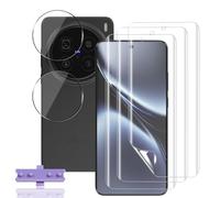Rnnmeeko 3+2 Pièces Protection D'écran pour VIVO X200 Pro (Pas Verre Trempé) Film TPU Flexible + Caméra Arrière Protecteur, Anti-Rayures HD Ultra Protection écran pour VIVO X200 Pro