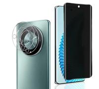 Rnnmeeko Verre Trempé Anti Espion pour Honor Magic 6 Lite, 1 Pièces Privacy Film et 2 Pièces Protecteur Caméra Arrière, Sans Bulles 9H Dureté Anti-Spy Protection écran pour Honor Magic 6 Lite