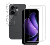 Rnnmeeko Verre trempé Compatible avec OPPO Reno 13F/13 F 5G Protection écran 3 Pièces et 2 Pièces Caméra Arrière Protecteur, Anti Rayures HD Protecteur D'écran pour OPPO Reno 13F/13 F 5G