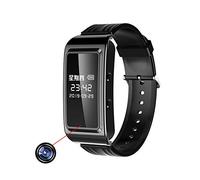 RNNTK Bracelet Connecté HD Enregistreur 1080P Caméra Espion Cachée Portable,Prévention Preuve d'un Crime Enregistrement Sport Montre,Caméra Espion Réunions d'affaires,Preuve Montre Conne-Noir 8 GB