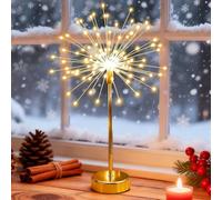 RNPKZ Lot de 80 lampes de table à LED en forme de feu d'artifice - Décoration de Noël - Nid et fleurs - Feux d'artifice avec télécommande - Fonctionne avec piles pour la décoration intérieure de