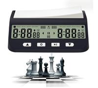 RNPKZ Minuteur d'échecs numérique,Horloge D'échecs Numérique Professionnelle,5 en 1 Timer echec avec Grand Bouton Bascule chronomètre,Horloge Echec De Retard Et De Temps Positif pourMaison etTournois