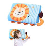 RNPKZ Oreiller Enfant, Coussin de Sommeil pour Enfant, Générique Coussin pour Enfants de Sommeil, Coussin de Voyage Doux pour la Peau, Coussin Enfants en Mousse à Mémoire (45 x 27 x 6 cm, Lion)