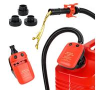 RNPKZ Pompe Carburant Électrique avec Stop Automatique, Pompe Essence Electrique, Pompe de Transfert de Carburant Auto Stop avec Adaptateur 3 Tailles und 1M Tuyau pour Huile Essence Diesel (9 LPM)