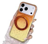 Rnrieyta Bling Coque pour iPhone 17 Pro Max,Brillant Paillette 360 Degré Supporter Bumper Translucide Housse Gradient Etui de Protection
