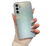 Rnrieyta Clair Laser Bling Coeur Coque pour Samsung Galaxy A36/A56 5G,Colorée Housse Paillettes Holographic Dur PC Étui Amour Cœurs Mignon Iridescent Case pour Femme Fille