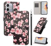 Rnrieyta Full Body Etui à Rabat en PU Cuir pour Honor 600 Lite,Portefeuille Coque de Protection Pochette Cover avec Bracelet Carte Fentes Coloré Peinture Design