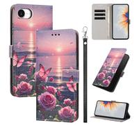 Rnrieyta Full Body Etui à Rabat en PU Cuir pour iPhone 6S Plus/6 Plus,Portefeuille Coque de Protection Pochette Cover avec Bracelet Carte Fentes Coloré Peinture Design