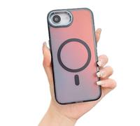 Rnrieyta Holographique Magnétique Coque pour iPhone 16E,Compatible avec Magsafe Irisée Étui Laser Housse Iridescent Mate Fluorescente Gradient Colorée Translucide Case