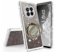 Rnrieyta Miagon Bling Coque pour Honor Magic 7 Lite,Brillant Paillette Strass Quicksand Liquide Supporter Diamant Très Mince Souple Silicone Bumper Housse Etui de Protection