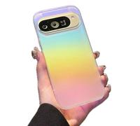 Rnrieyta Miagon Colorée Laser Coque per Google Pixel 9/9 Pro,Holographic Givré Étui Iridescent Bling Solide Mat Back Translucide Coque Slim Dur Housse