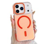 Rnrieyta Miagon Fluorescente Coque pour iPhone 17 Pro,Irisée Holographique Iridescent Étui [Compatible avec Magsafe] Magnétique Case Amortisseur de Chocs Housse