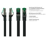 RNS® Patchkabel mit Rastnasenschutz, Outdoor (IP66), Cat.6A, S/FTP, PiMF, 500MHz, CU, schwarz, 30 m, Good Connections® (8062-H300S)