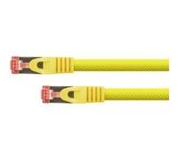 RNS® Patchkabel mit Rastnasenschutz und Nylongeflecht, Cat. 6, S/FTP, PiMF, PVC, 250MHz, OFC, gelb, 1m, PYTHON® Series (8063PY-010Y)