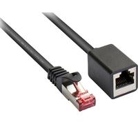 RNS® Rallonge de câble patch avec protection de nez d'encliquetage, Cat. 6, S/FTP, PVC, 250MHz, CU, noir, 2m, Good Connections®
